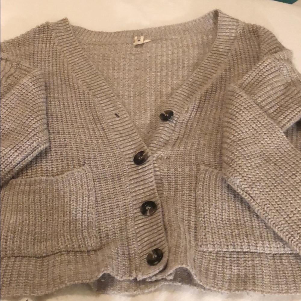 Tan Button-Up Sweater - Picture 2 of 2